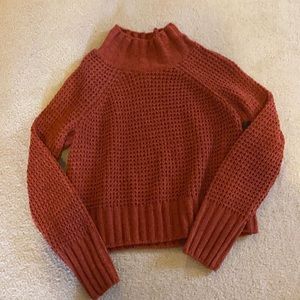 Cropped fit burnt orange sweater size small